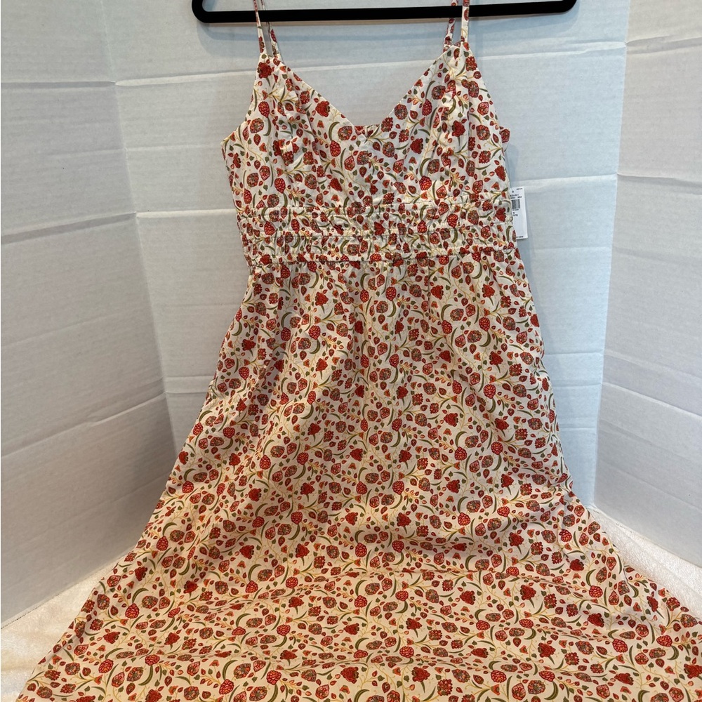Old Navy Red and Cream Paisley Dress